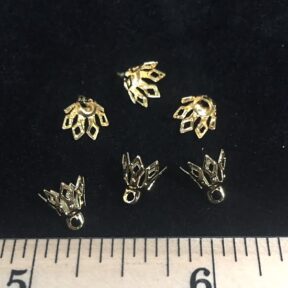 1FN4 Small Gold Color Bell Caps