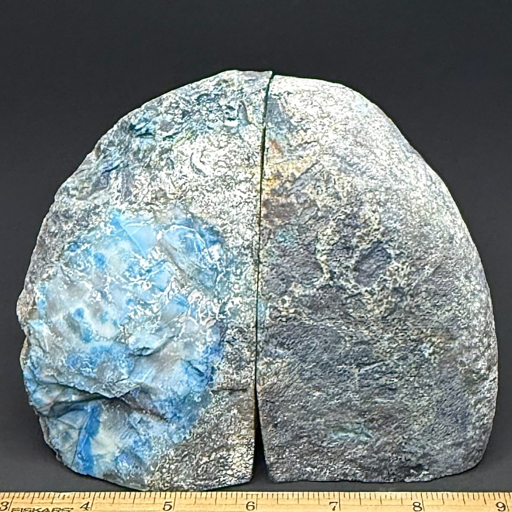 BK203 Blue Brazilian Agate Bookends - Image 2