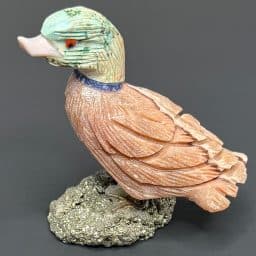 CV101 Soapstone Duck on Pyrite