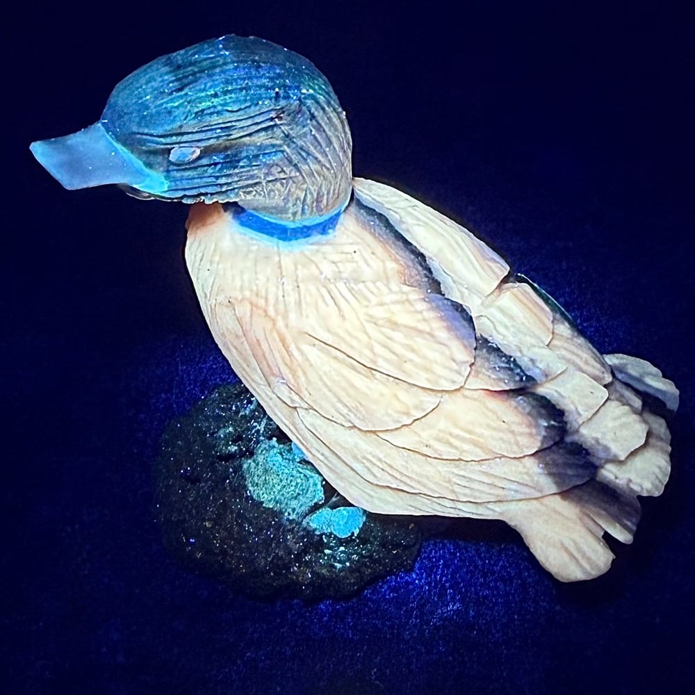 CV101 Soapstone Duck on Pyrite
