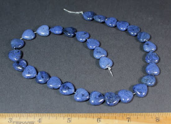 B104C Sodalite Heart Beads
