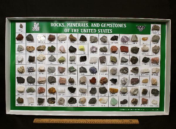 100 Piece Rock & Mineral Display