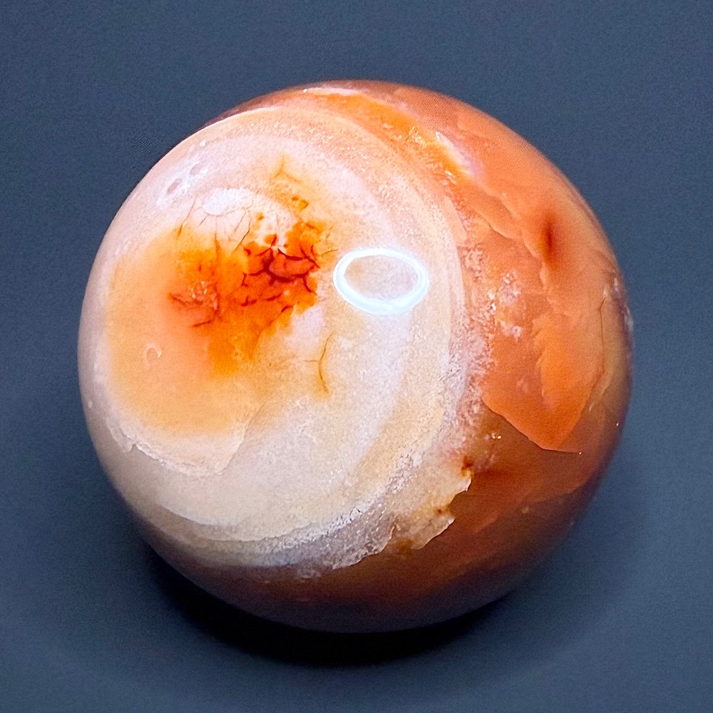 カーネリアン　スフィア SP403 Carnelian Agate Sphere - The Rock Shed
