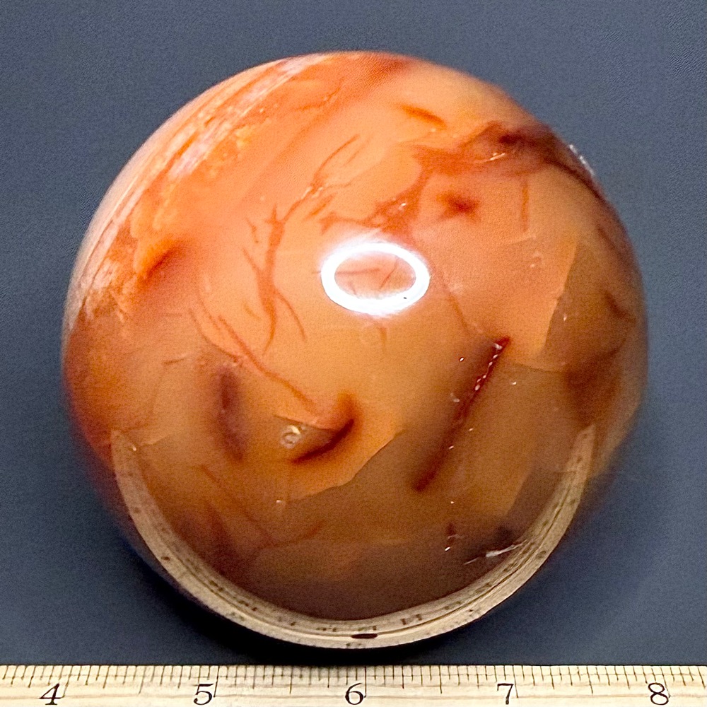 SP403 Carnelian Agate Sphere - Image 2