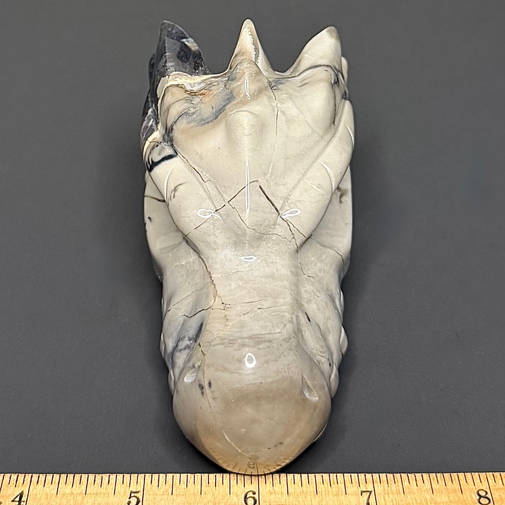 PR325 Volcano Agate Dragon Skull - Image 4