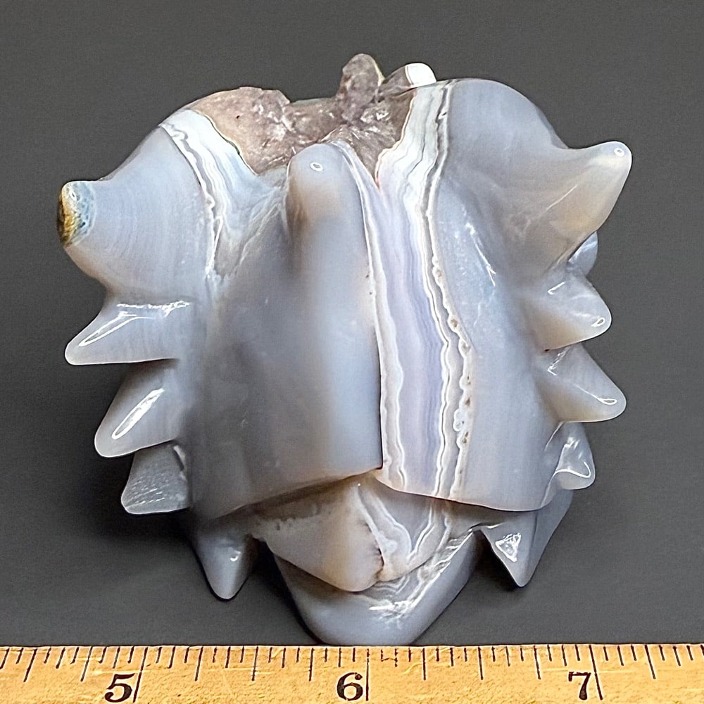 CV419 Brazil Agate Dragon Skull