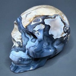PR1217 Volcano Agate Skull