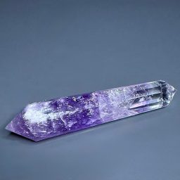 PR407 12-Sided Double Terminated Amethyst Vogel Wand