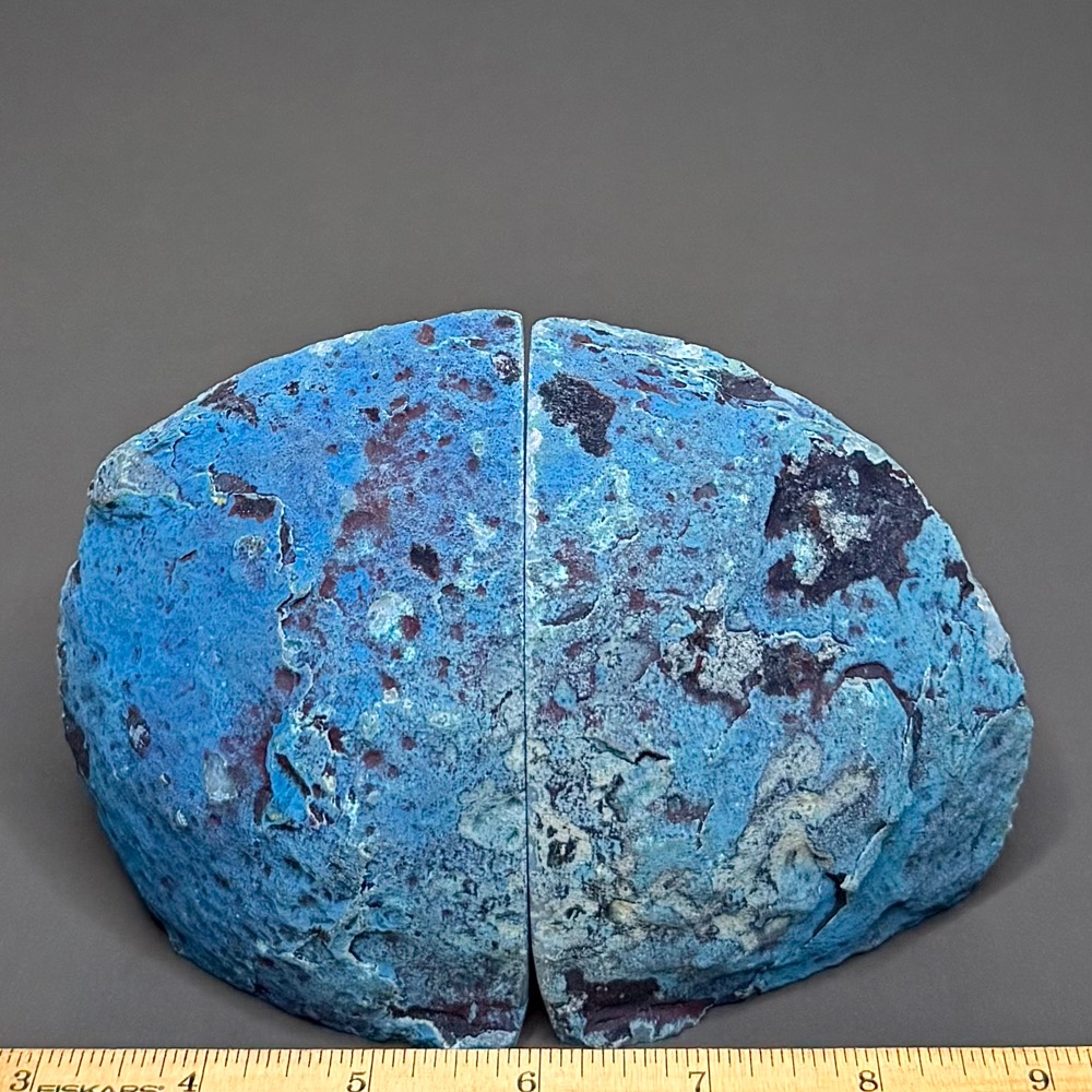 BK105 Teal Blue Brazilian Agate Bookends - Image 2
