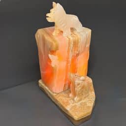 CL301 Repaired Onyx Wolf Lamp