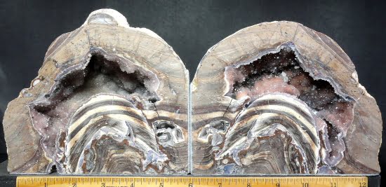 Dugway Geodes bookends from Utah