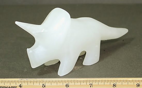 Triceratops carved from Onyx