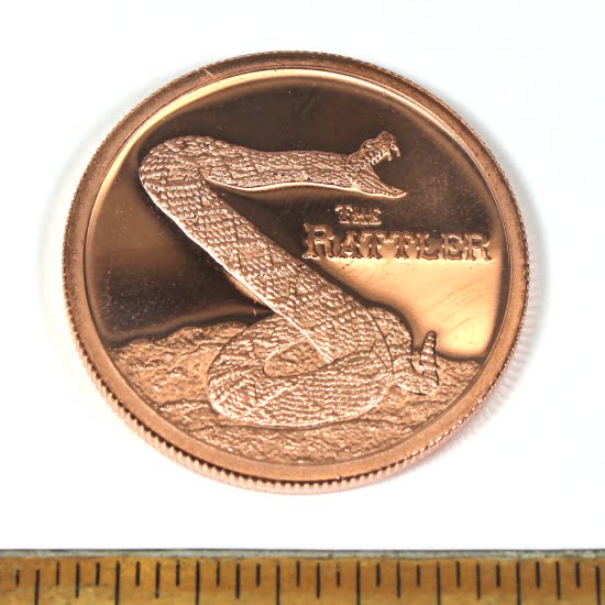 Copper Rattlesnake Coin