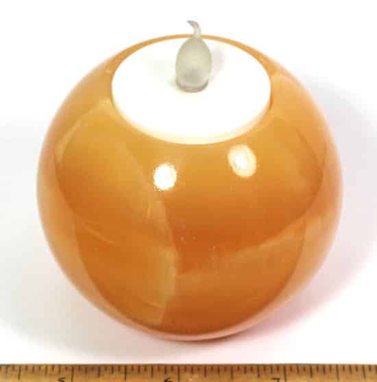 LT305 Orange Calcite Candle Holder The Rock Shed