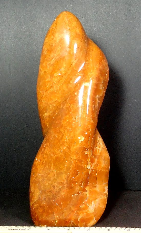 Free Form carved from Orange Calcite