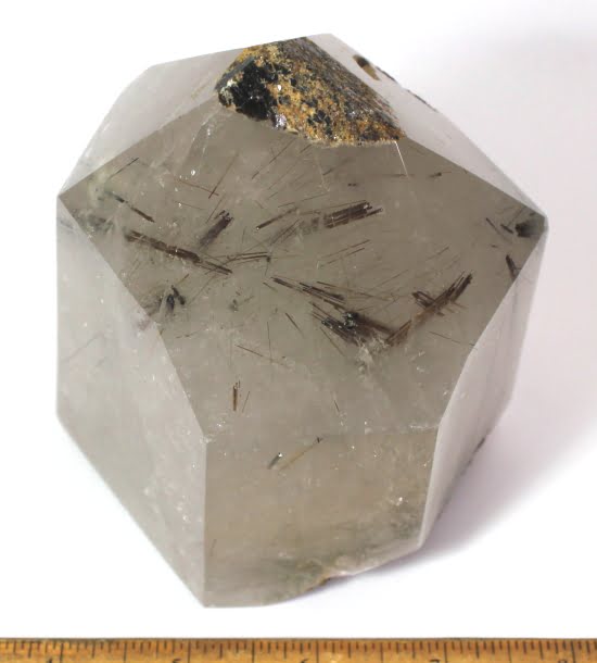 Smokey Quartz Crystal with Tourmaline and sparkly Rutiles
