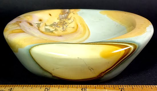 bowl carved from Poly Chrome Jasper