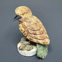 CV101 Aragonite and Serpentine Duck on Pyrite