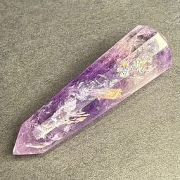 PR407 12-Sided Double Terminated Amethyst Vogel Wand