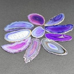 CL115 Small/Extra Small Brazilian Agate Slabs - Set of 10