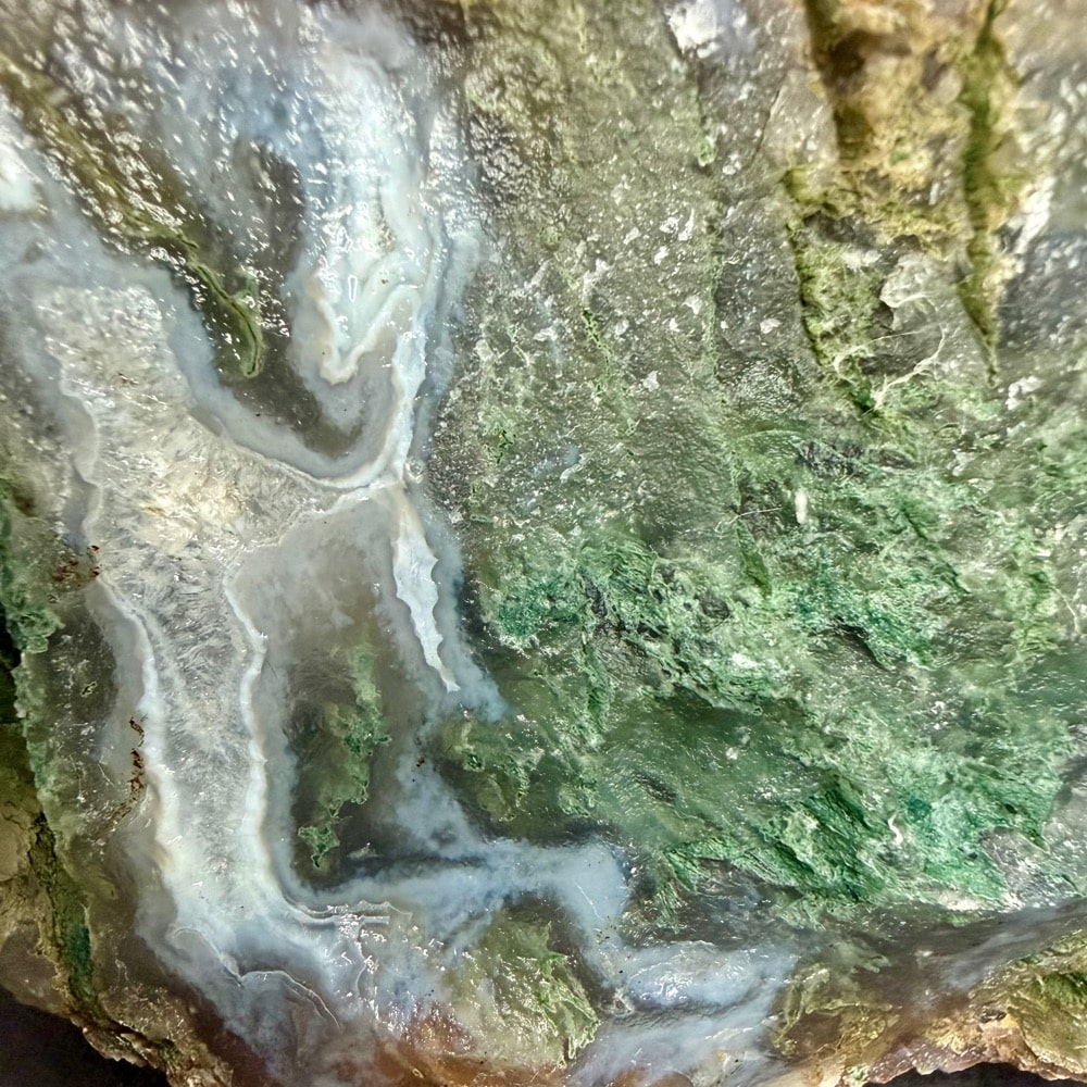 BCR302 India Green Moss Agate