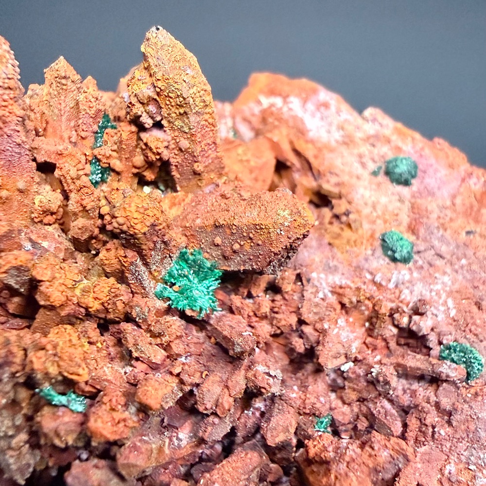 M506 Iron Quartz Crystal with Malachite