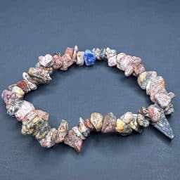 Leopard Skin Jasper Chip Bead Bracelet