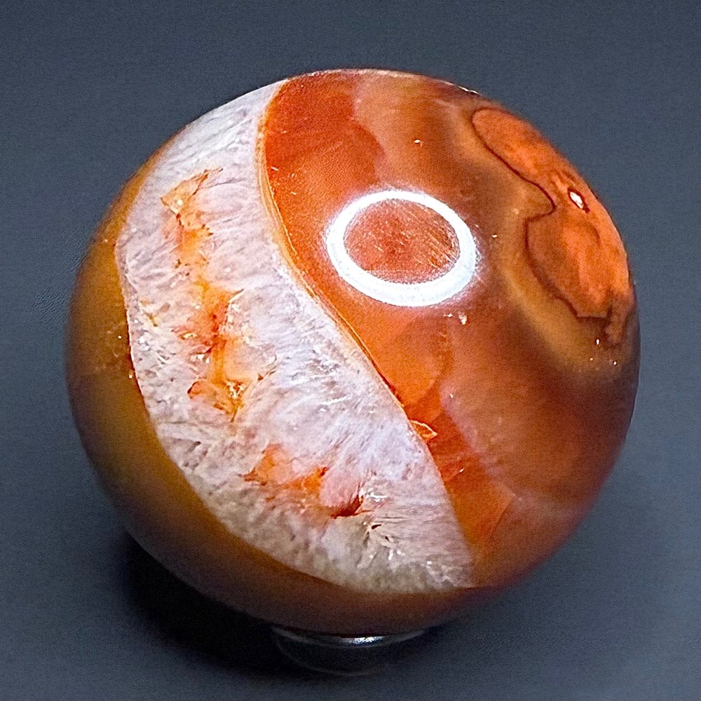 SP403 Carnelian Agate Sphere - Image 3