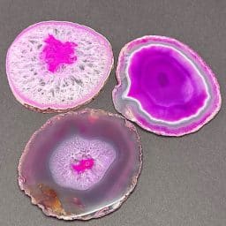 CL209 Pink Brazil Agate Thin Slab Set of 3