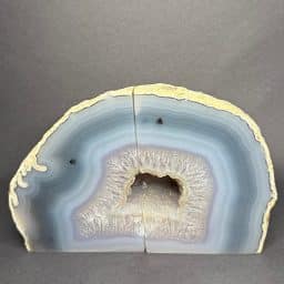 CL311 Chipped and Tipping Brazilian Agate Bookends