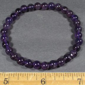 Amethyst Round Bead Bracelet