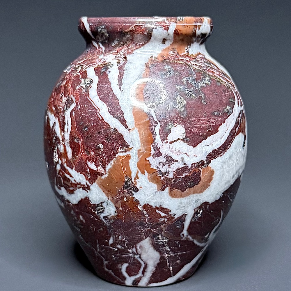 PR715 Zebra Marble Vase