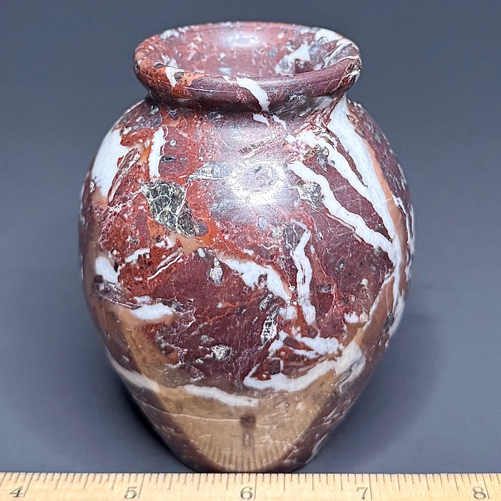 PR715 Zebra Marble Vase