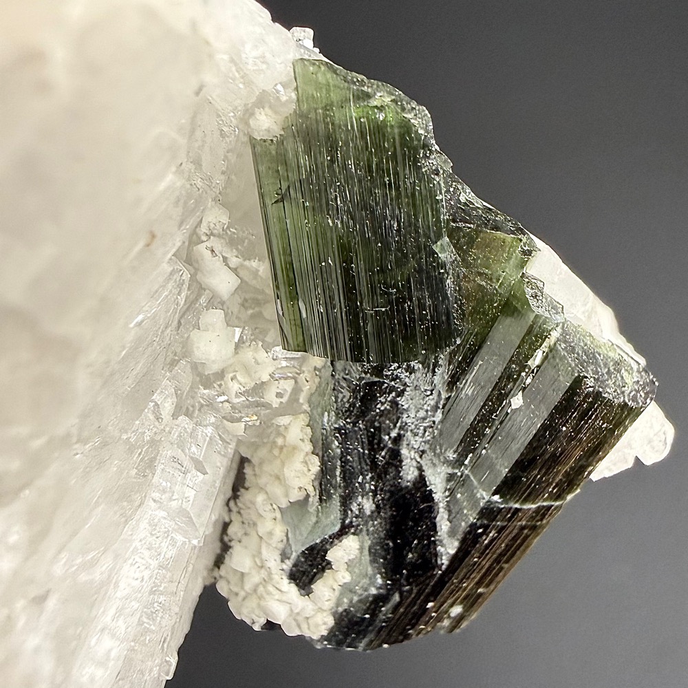 M704 Green Tourmaline in Cleavelandite Matrix