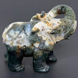 CV219 Moss Agate Elephant