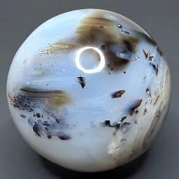SP812 Black Skin Agate Sphere