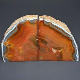 BK102 Brazilian Agate Bookends