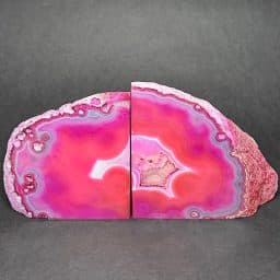 Pink Brazilian Agate Bookends