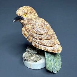 CV101 Aragonite and Serpentine Duck on Pyrite