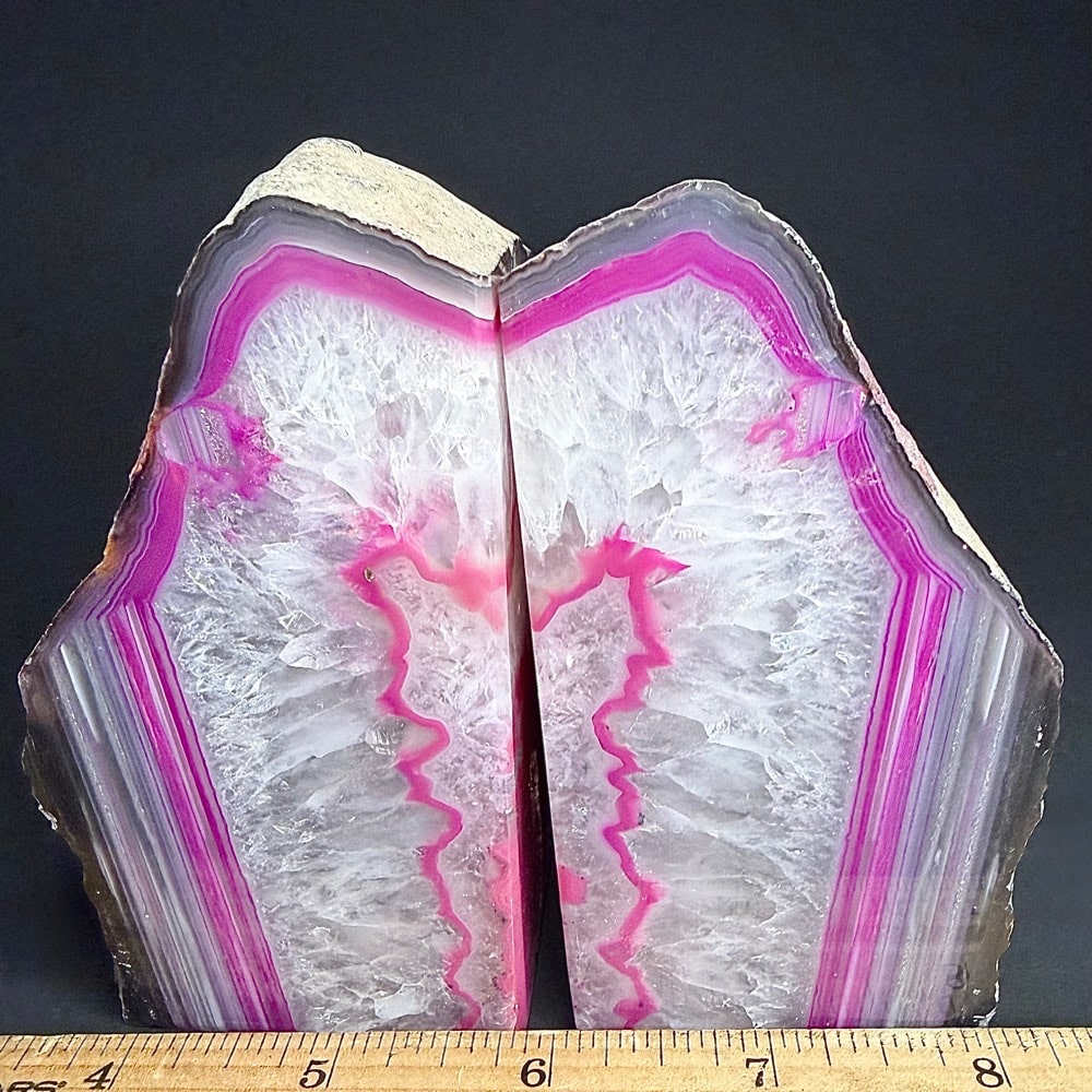 BK205 Brazilian Agate Bookends