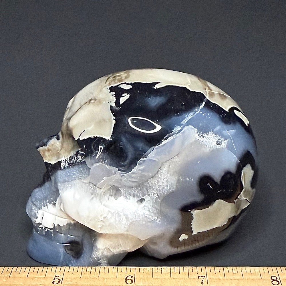PR801 Volcano Agate Skull - Image 4