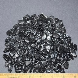 CL310 Small Tumbled Snowflake Obsidian