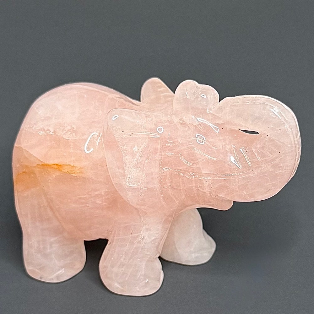 CV202 Rose Quartz Elephant