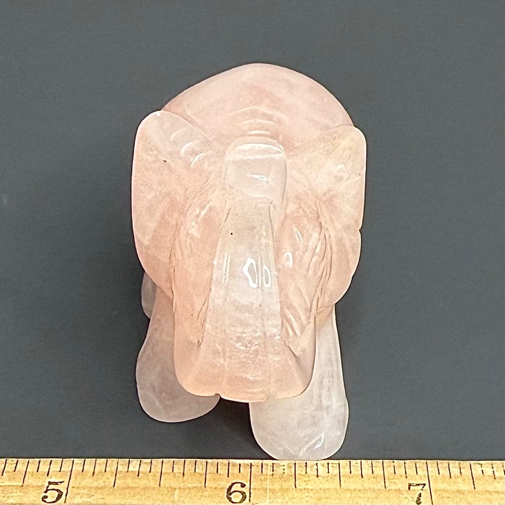 CV202 Rose Quartz Elephant - Image 2