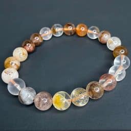 BR403 Iron Quartz Bead Bracelet