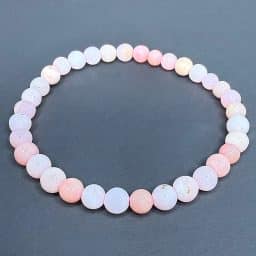 BR409 Pink Opal Bead Bracelet