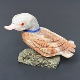 CV101 Soapstone Duck on Pyrite