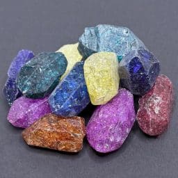 CL112 Large Dyed Crackle Quartz Crystals