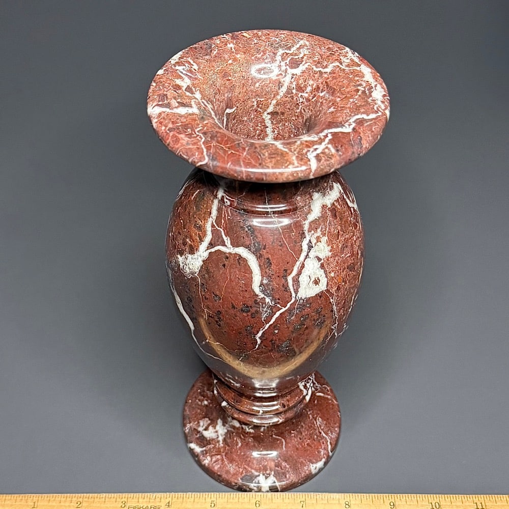 PR405 Zebra Marble Vase