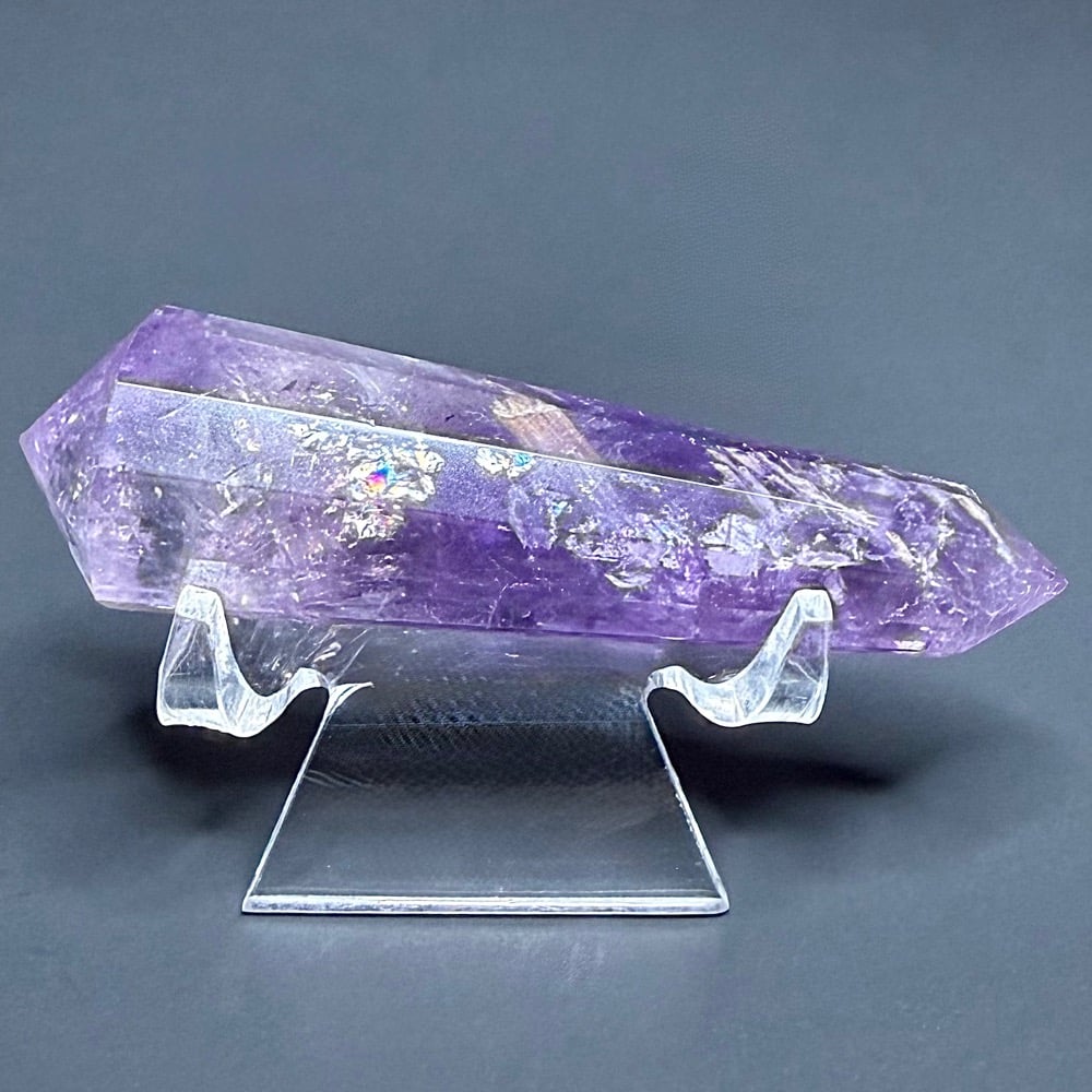 PR407 12-Sided Double Terminated Amethyst Vogel Wand